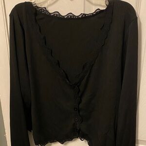 SHEIN Curve Black Cardigan